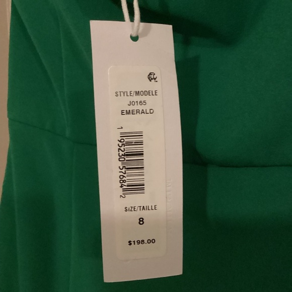 Jewel Badgley Mischka Draped Halter Neck Asymmetric Cocktail Dress, size 8 - Picture 9 of 16